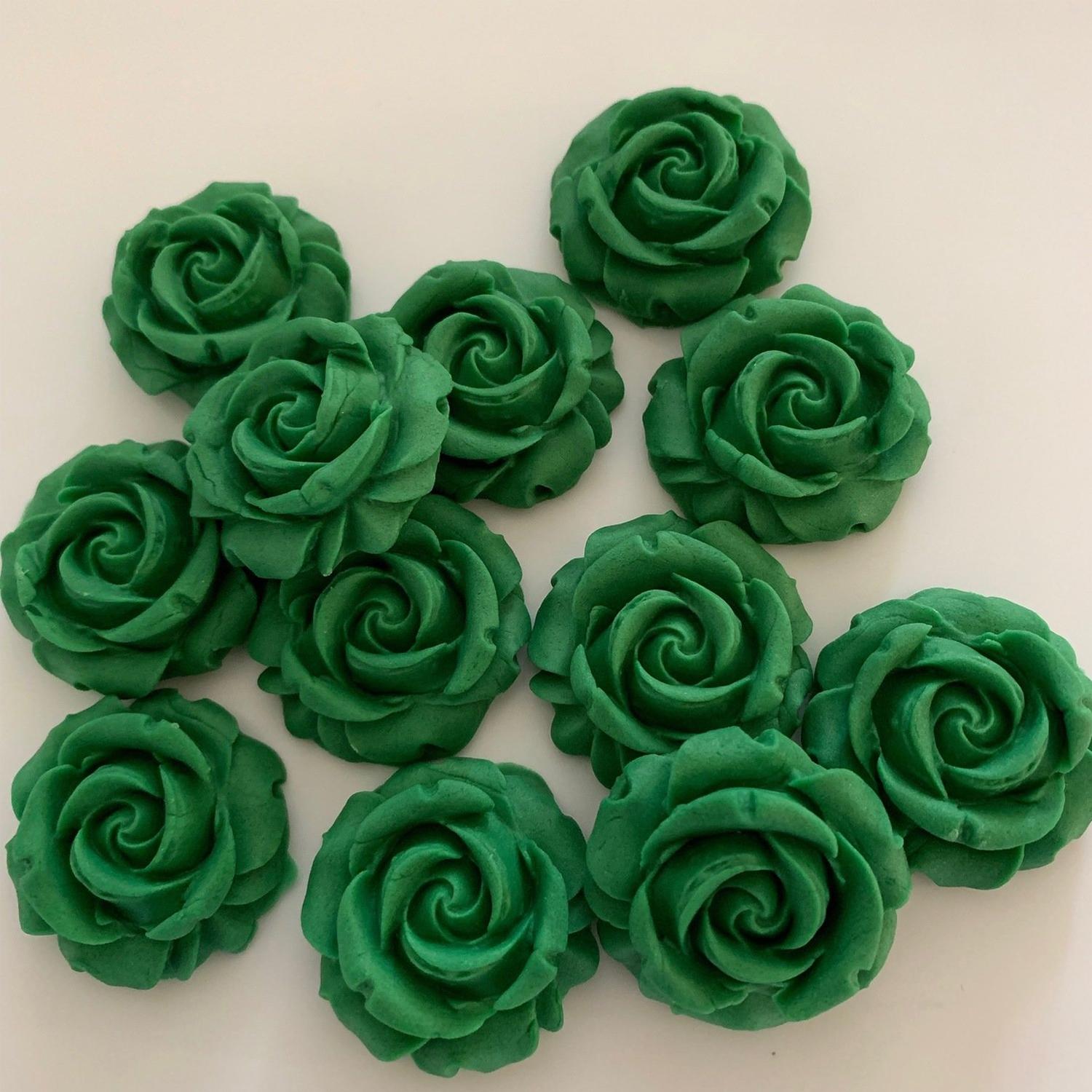 SUPER CAKES SMALL ROSE FLOWERS GREEN