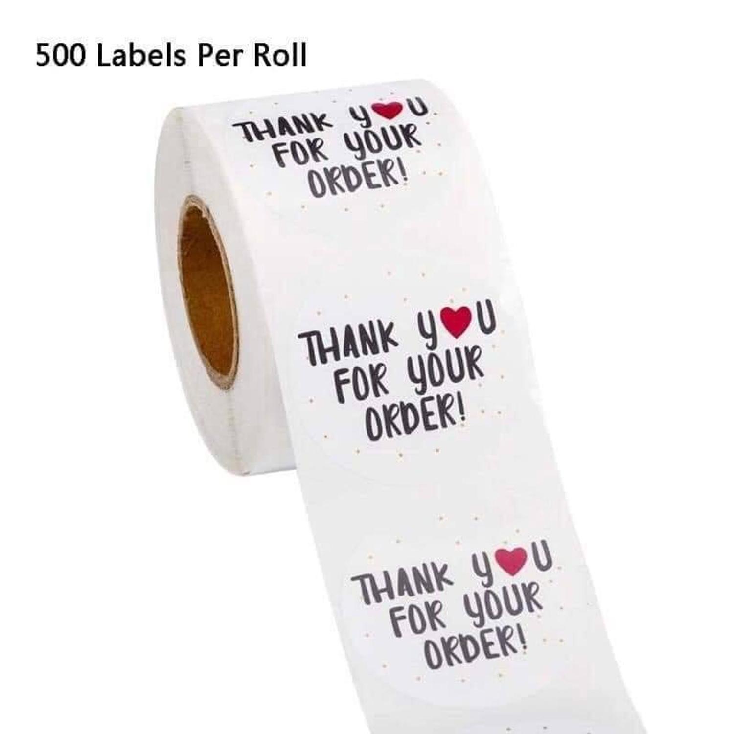 THANK YOU FOR YOUR ORDER STICKER ROLL