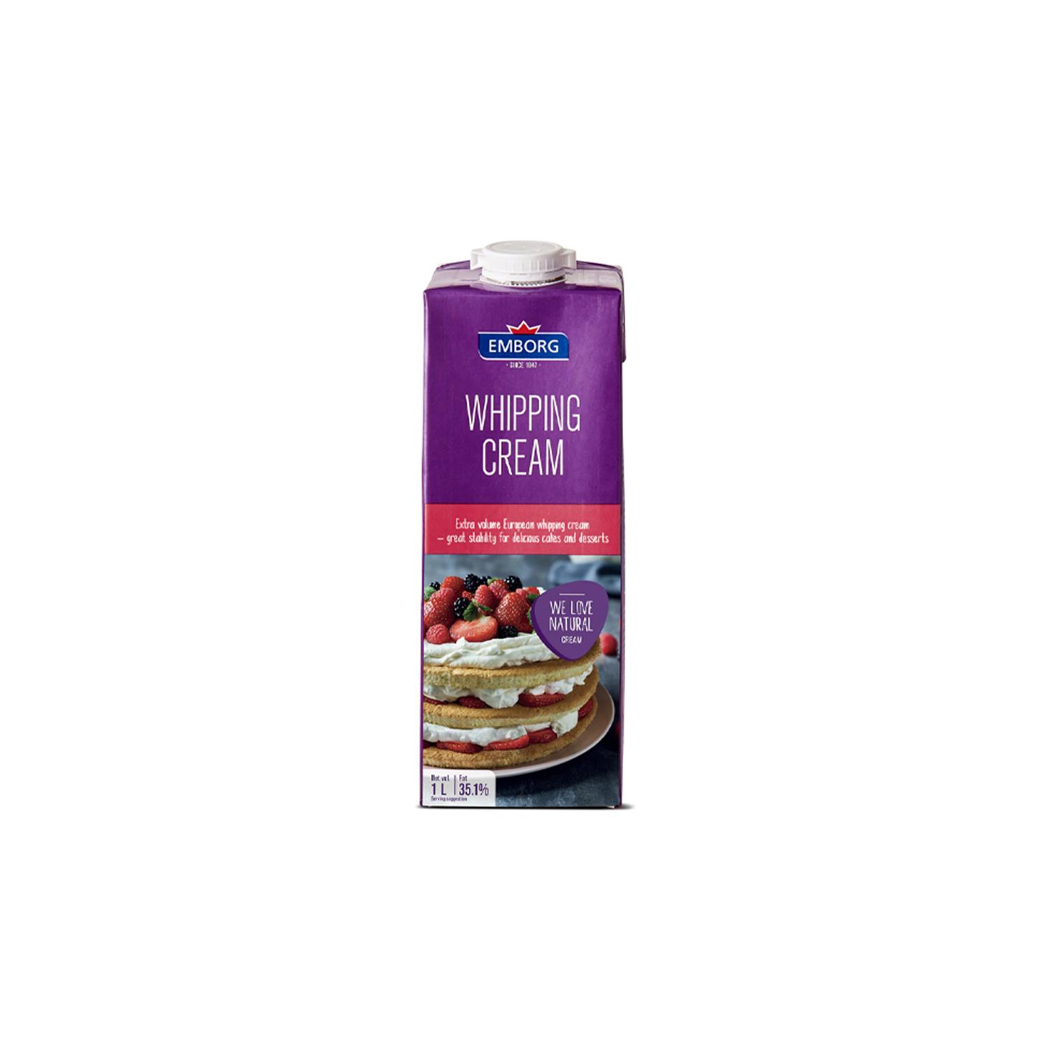 WHIPPING CREAM EMBORG UHT 35.1% 1LTR