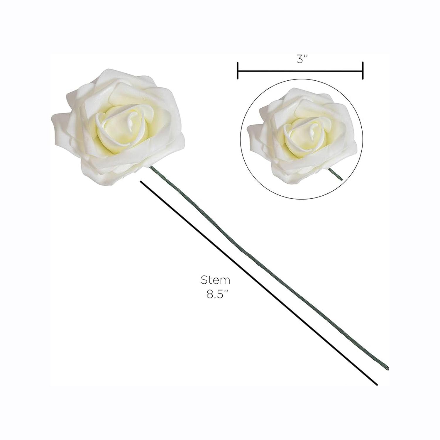 WHITE ARTIFICIAL ROSE FLOWER