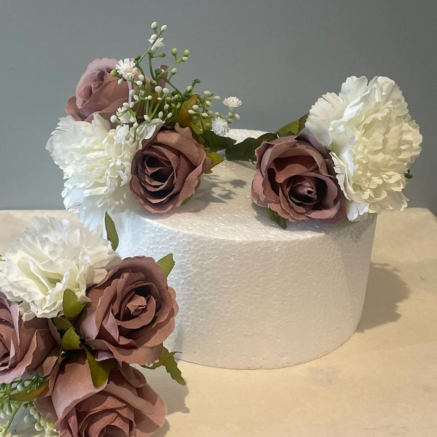WHITE CARNATION ARTIFICIAL FLOWER 5CM