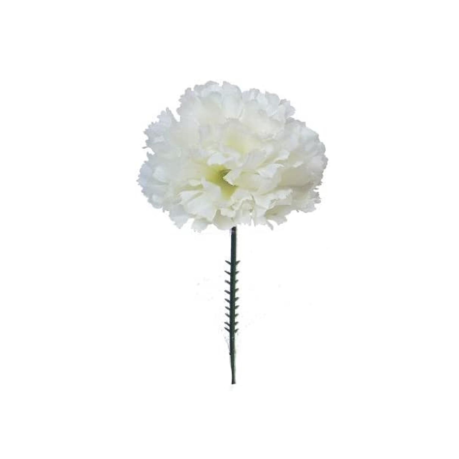 WHITE CARNATION ARTIFICIAL FLOWER 5CM