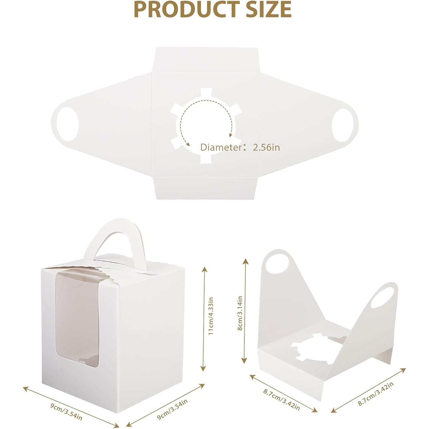 WHITE CUPCAKE BOX
