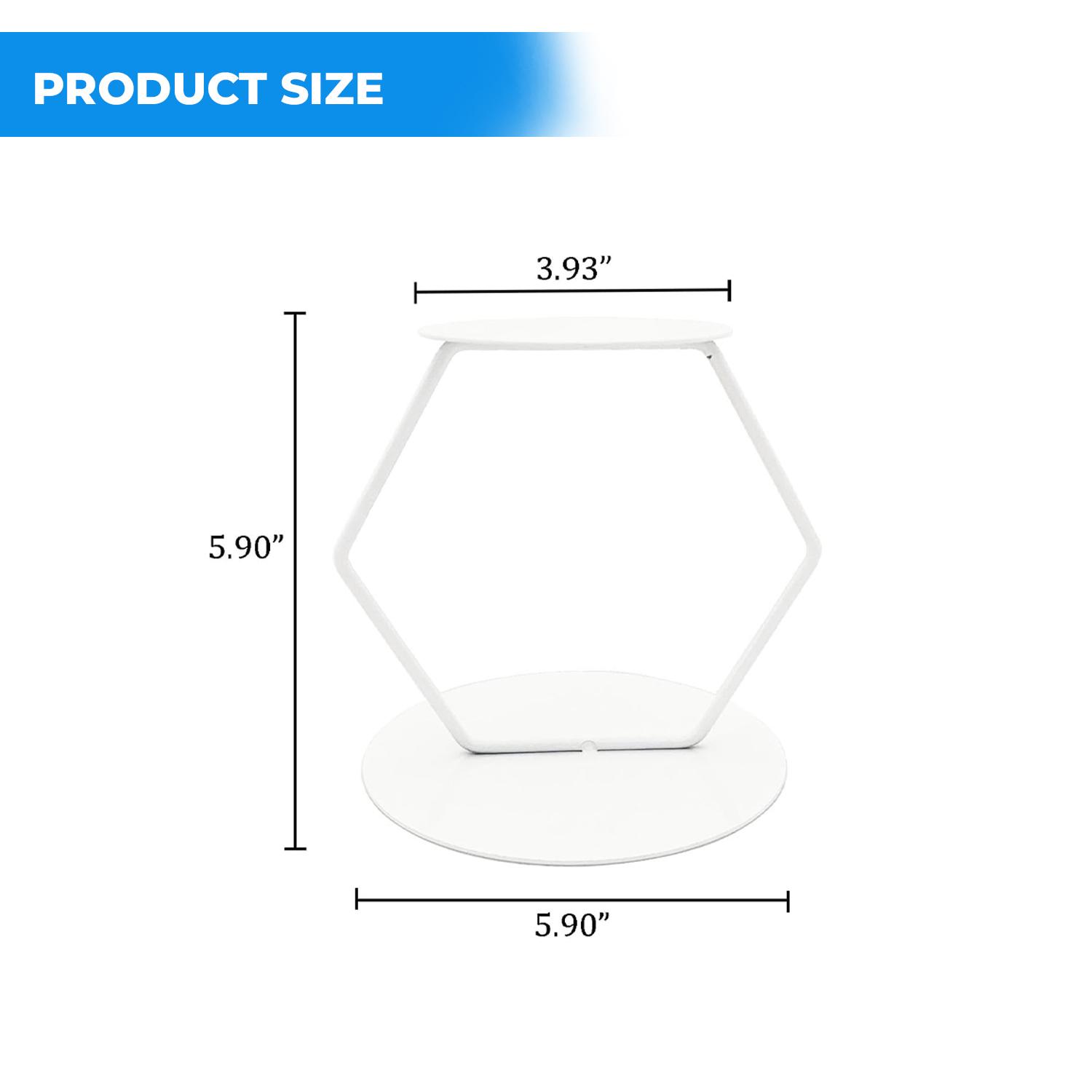 WHITE HEXAGON TIER SEPARATOR 6'' X 6''