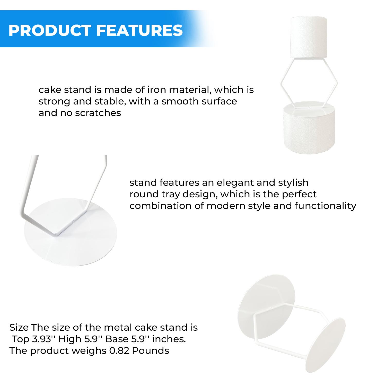 WHITE HEXAGON TIER SEPARATOR 6'' X 6''