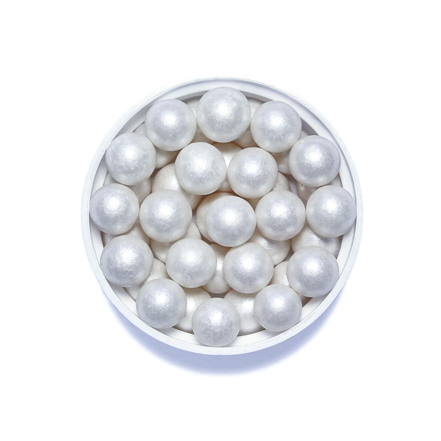 WHITE SUGAR PEARLS 7MM 45GMS