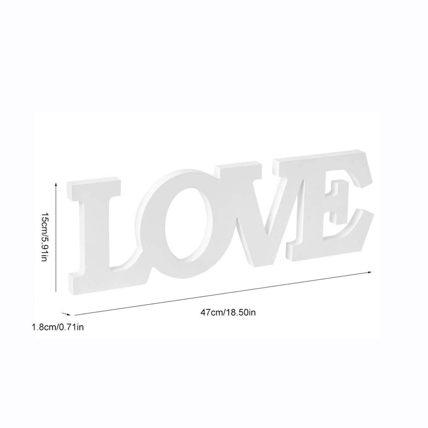 WOOD TABLE TOPPER LOVE