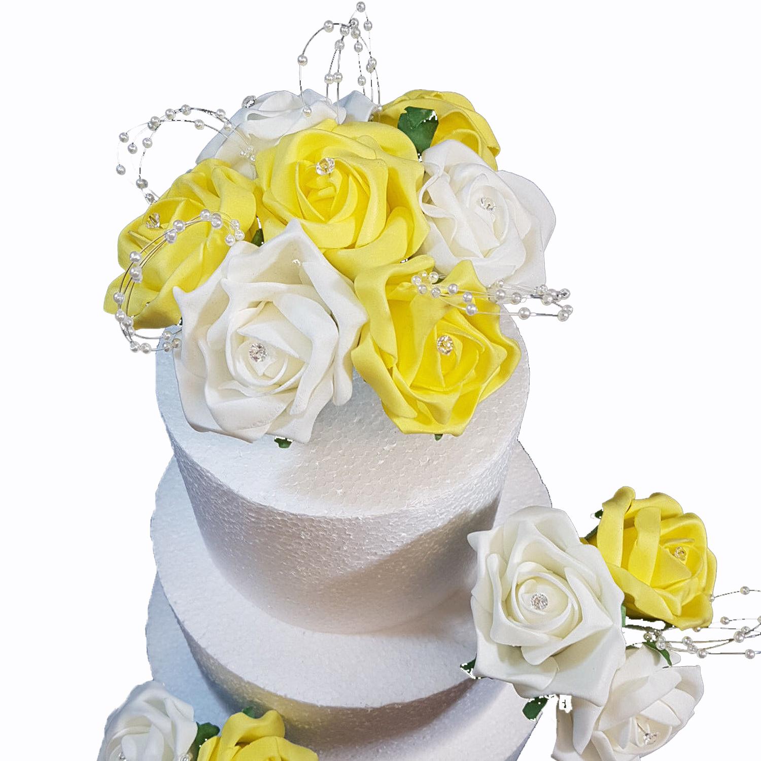 YELLOW ARTIFICIAL ROSE FLOWER