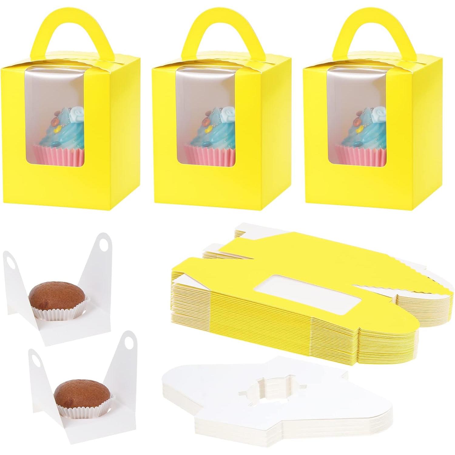 YELLOW CUPCAKE BOX