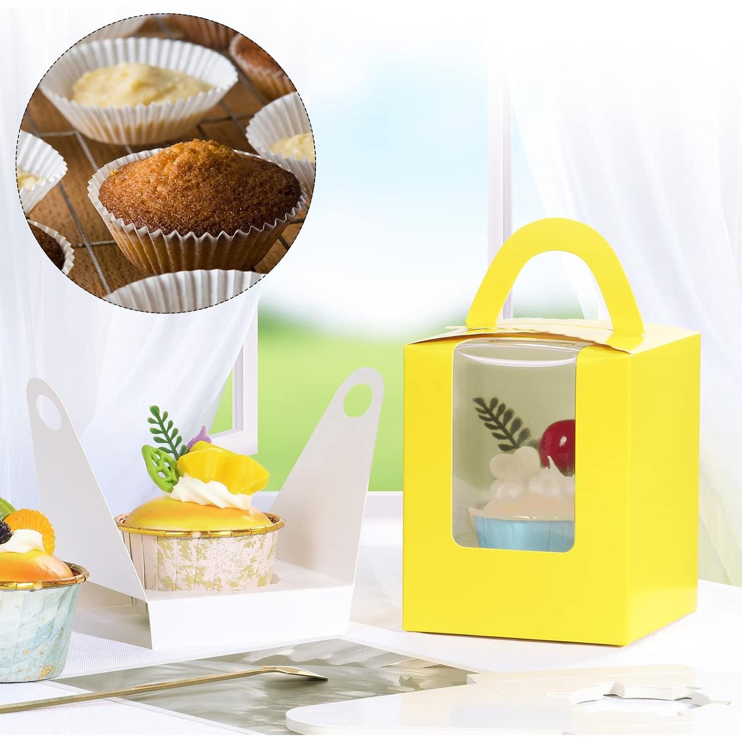 YELLOW CUPCAKE BOX