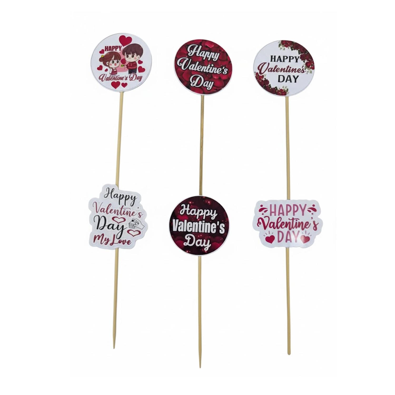 VALENTINES A5 CARDSTOCK PAPER TOPPER PACK , A5 VALENTINE PAPER CAKE TOPPER, VALENTINE PAPER TOPPER A5