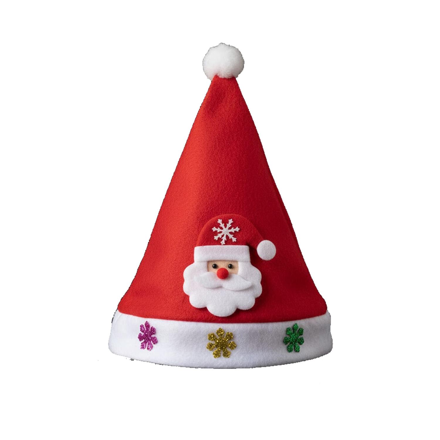 CHRISTMAS HAT WITH SANTA DETAIL