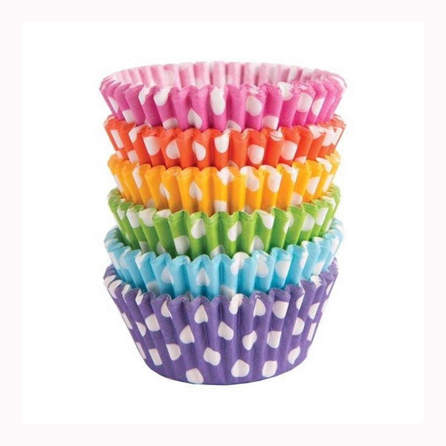 11.5CM 100PC POLKA DOT COLOURFUL CUPCAKE CASES QUEEN CAKE CASES CUPCAKE LINER CUPCAKE CUPS CUPCAKE PAPERS BAKING CUPS CUPCAKE WRAPPERS