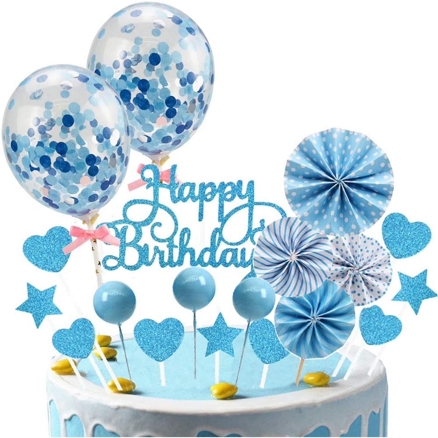 20PCS TURQUOISE SPHERE CAKE TOPPER