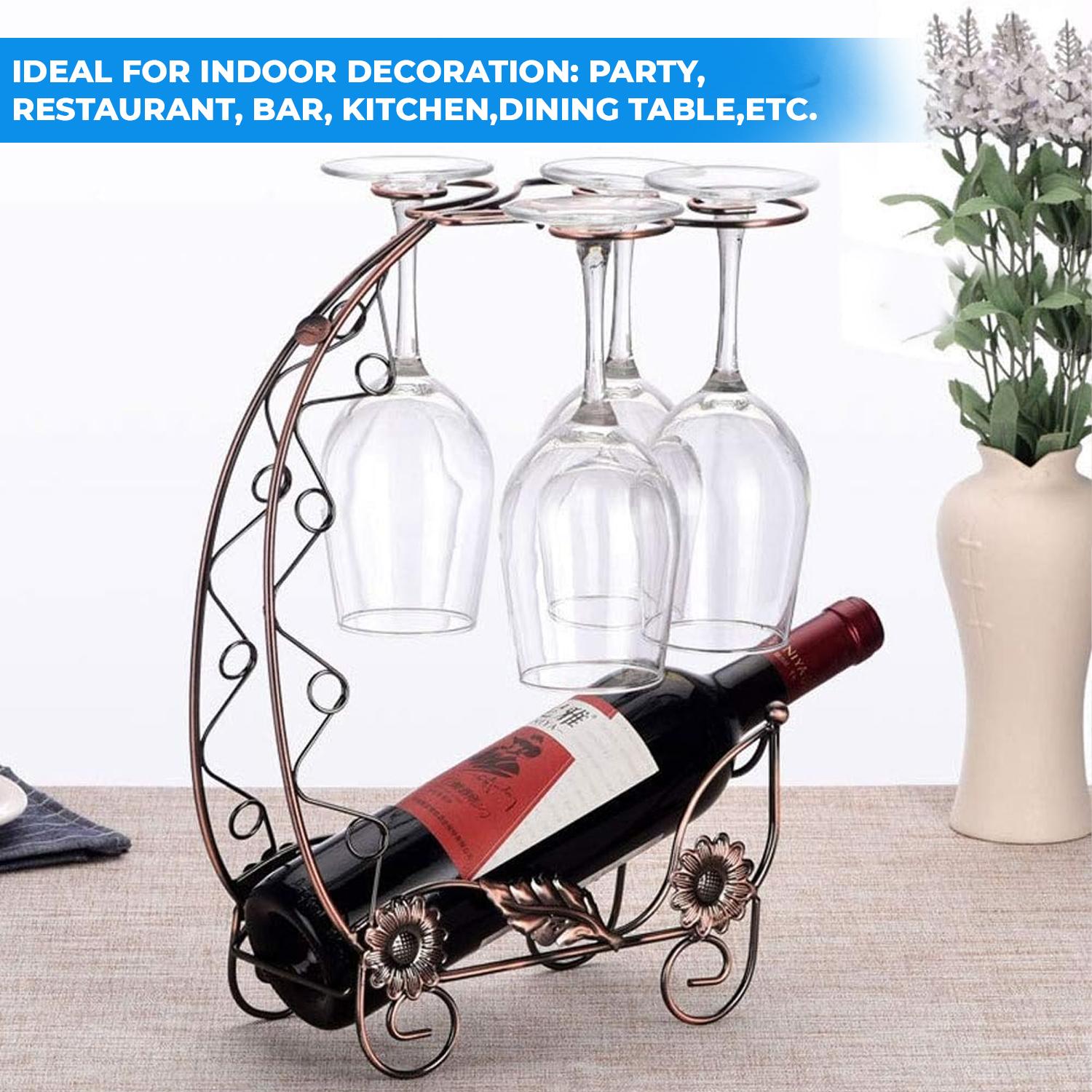 4 GLASS - FANTASEE MOON WINE HOLDER BRONZE