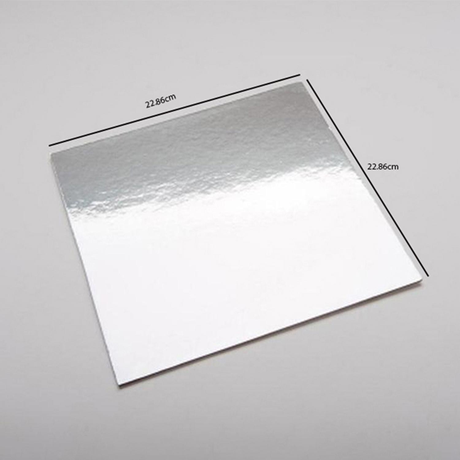 9'' SQUARE SILVER CAKE BOARD