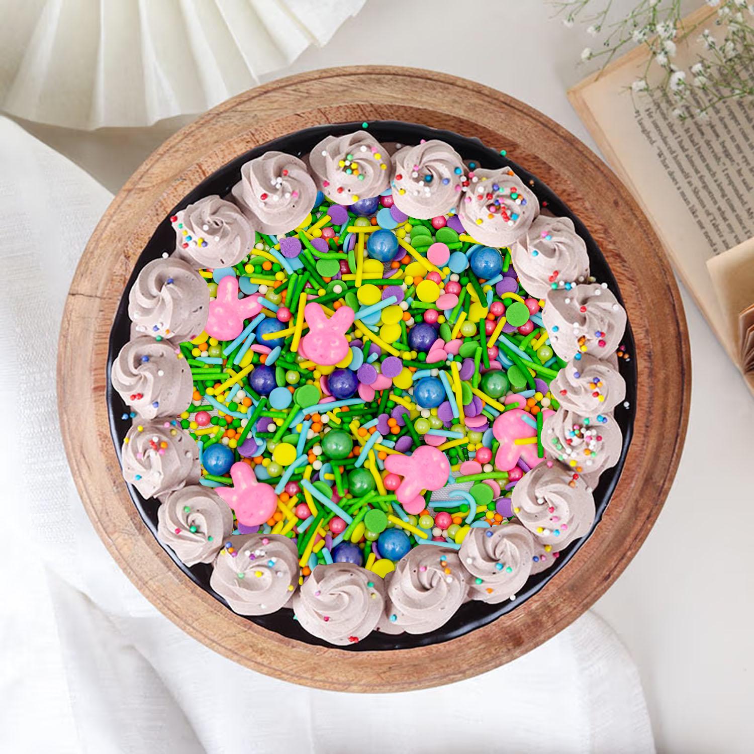 ASSORTED COLOURS EASTER MIXED PEARLS AND SPRINKLES, MULTICOLOURED SPRINKLES 30GMS