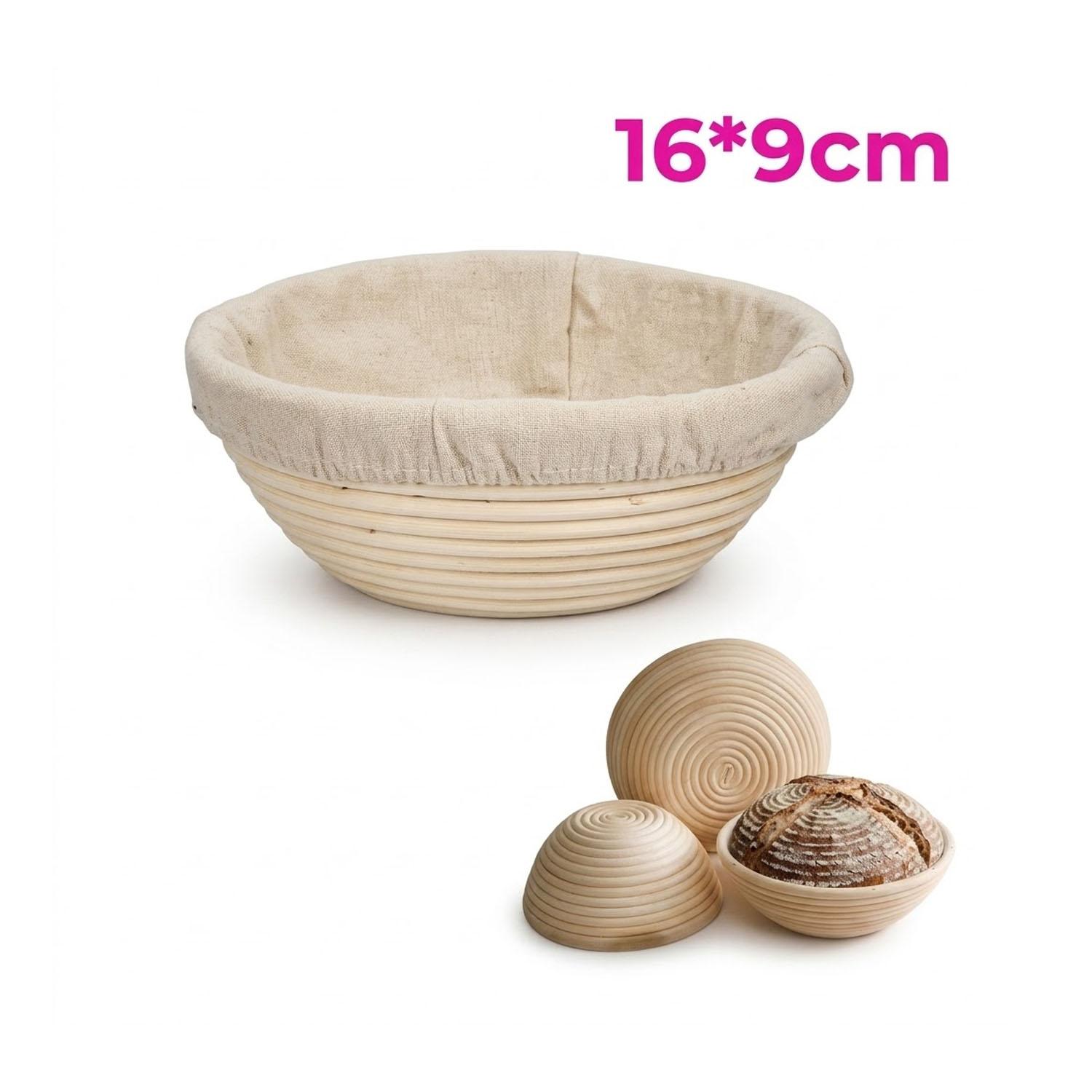 BANNETON ROUND BREAD PROOFING BASKET WITH LINER 16*9CM