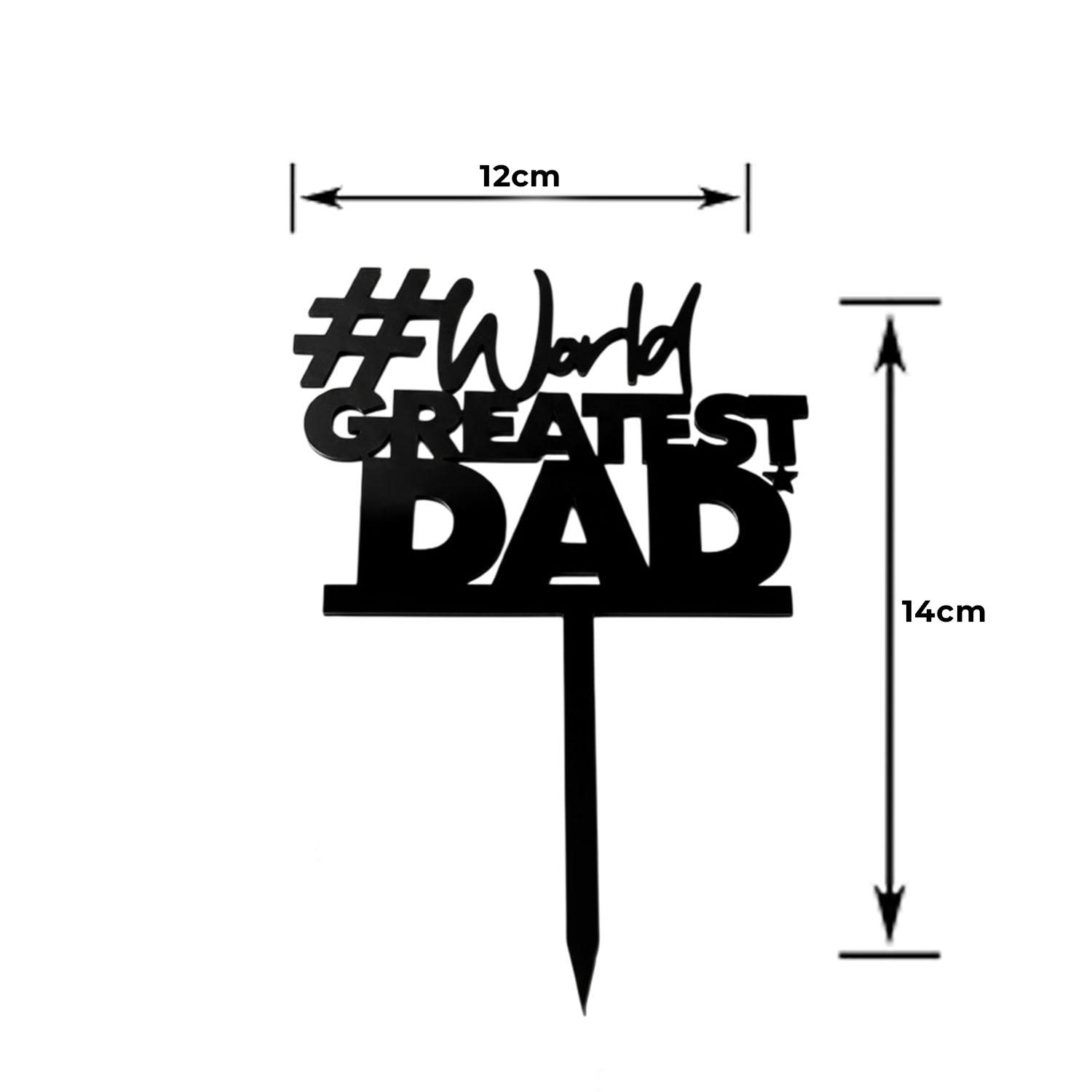 BLACK ACRYLIC FATHERS DAY TOPPER NO 01