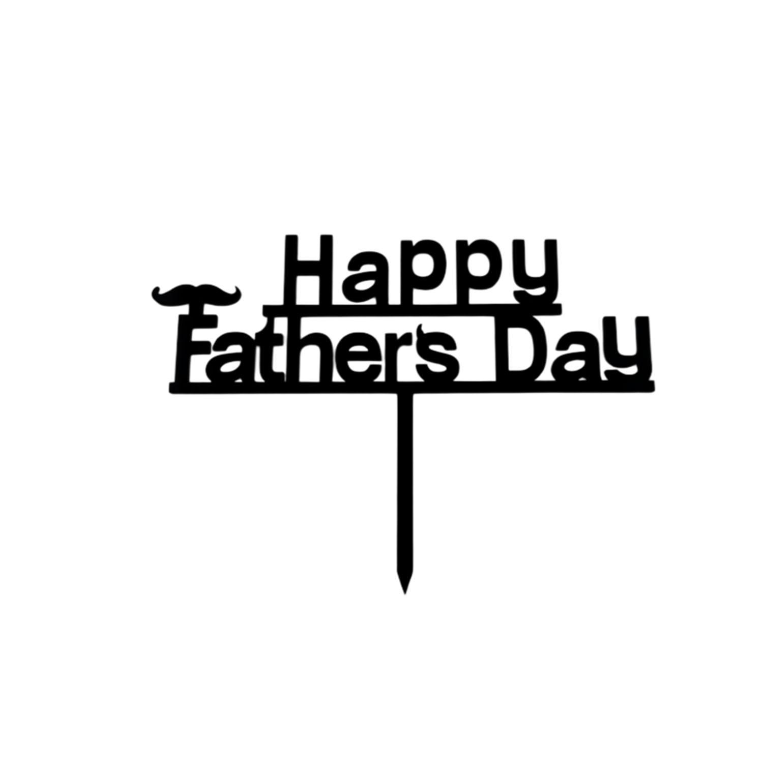 BLACK ACRYLIC FATHERS DAY TOPPER NO 01