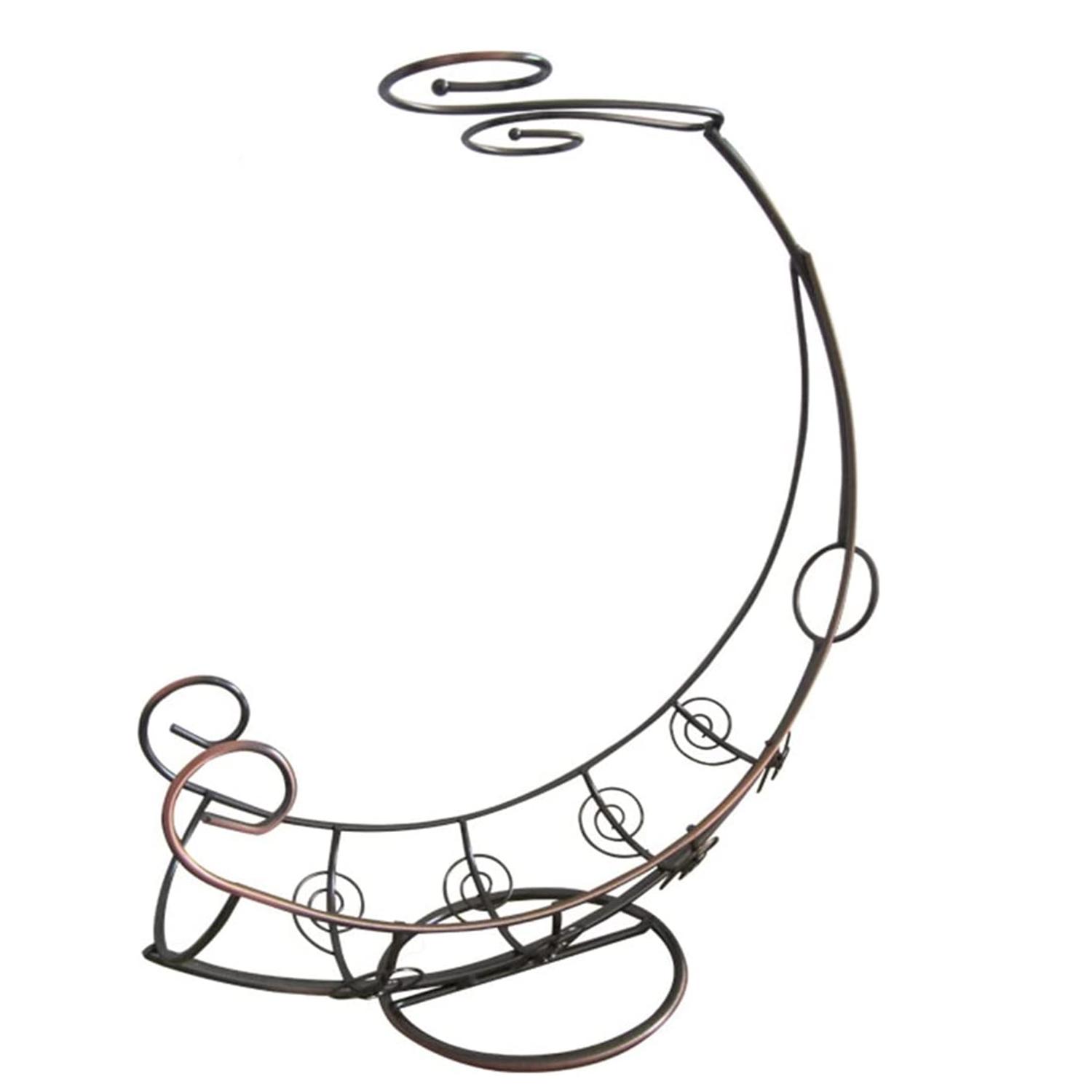 BRONZE FANTASEE MOON WINE HOLDER WITH ROUND BASE