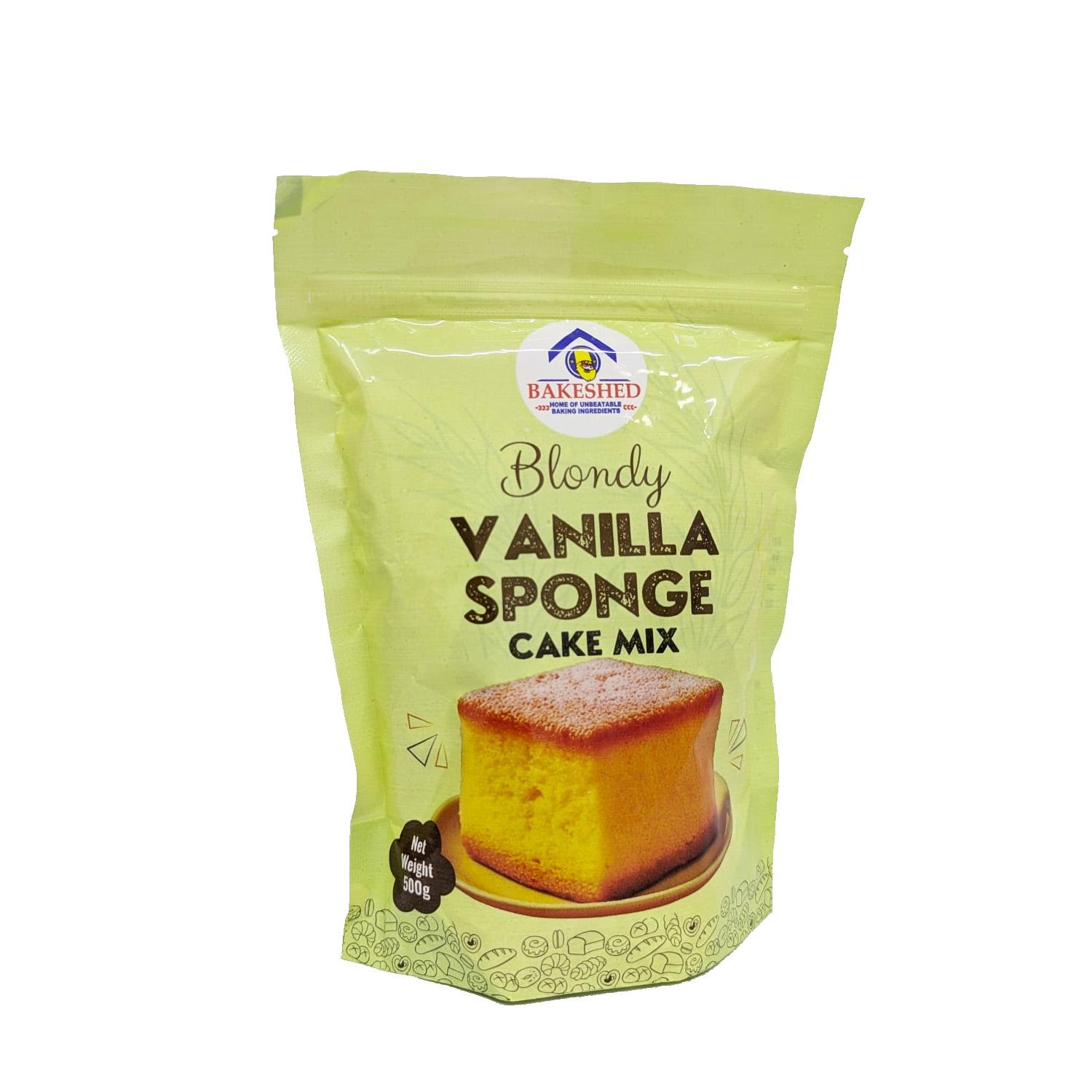 BAKESHED BLONDY VANILLA SPONGE CAKE MIX 500GM
