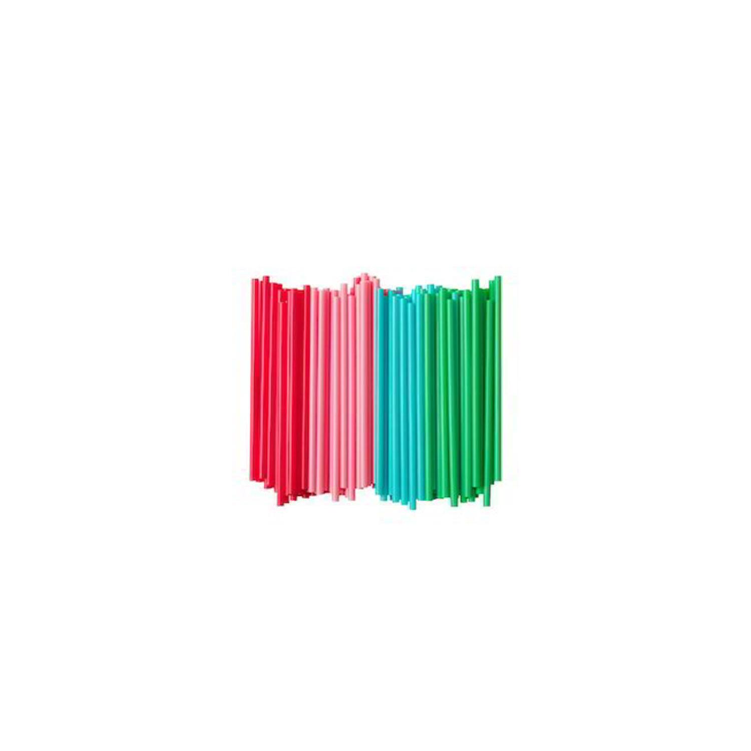 COLOURFUL PAPER STRAWS SINGLE COLOURS 25PCS