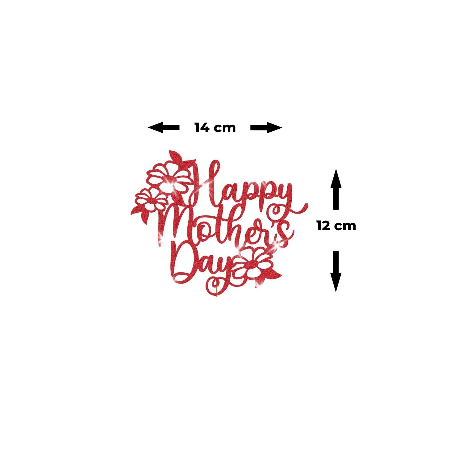 CUSTOMIZED A5 GLITTER RED PAPER TOPPER 14CM X 12CM