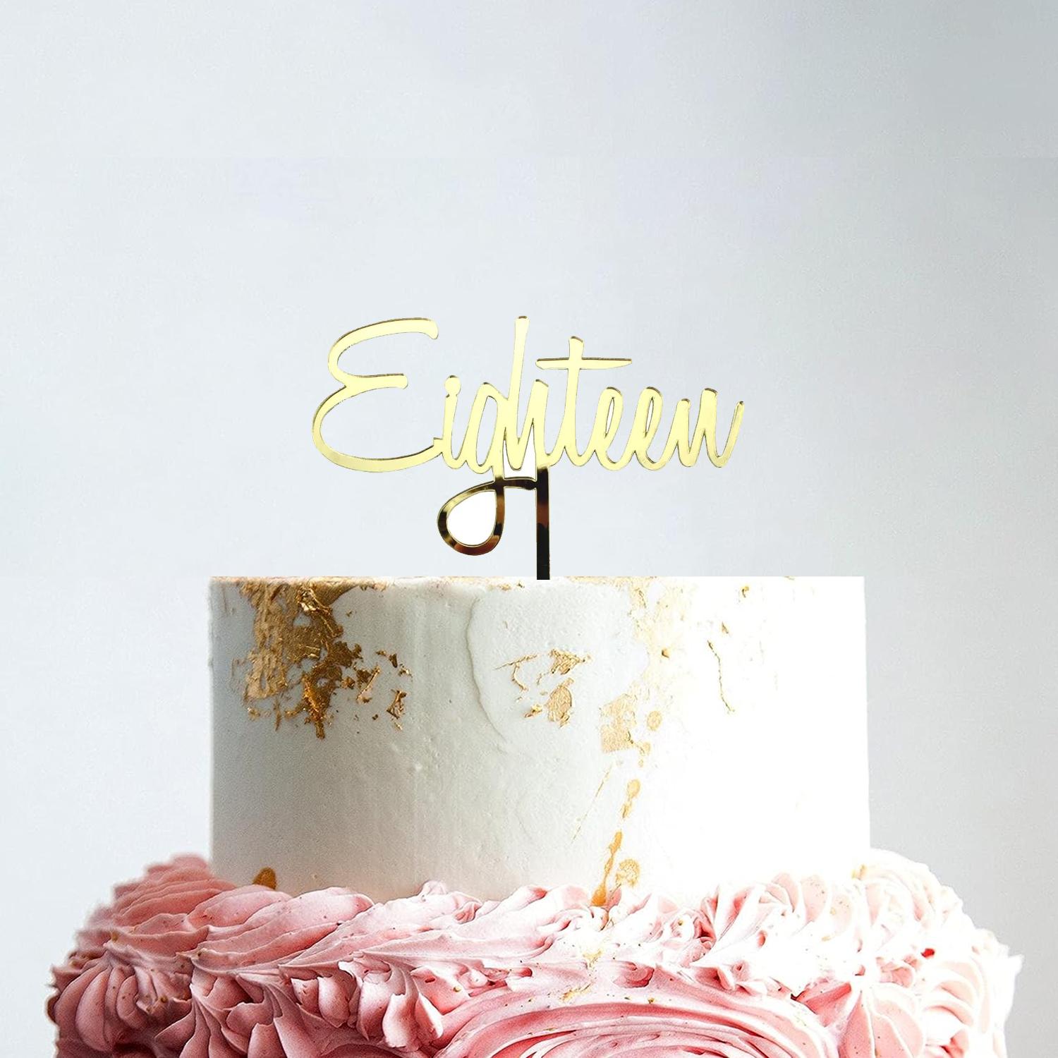 CUSTOMIZED GOLD MIRROR ACRYLIC TOPPER 14CM X 20CM