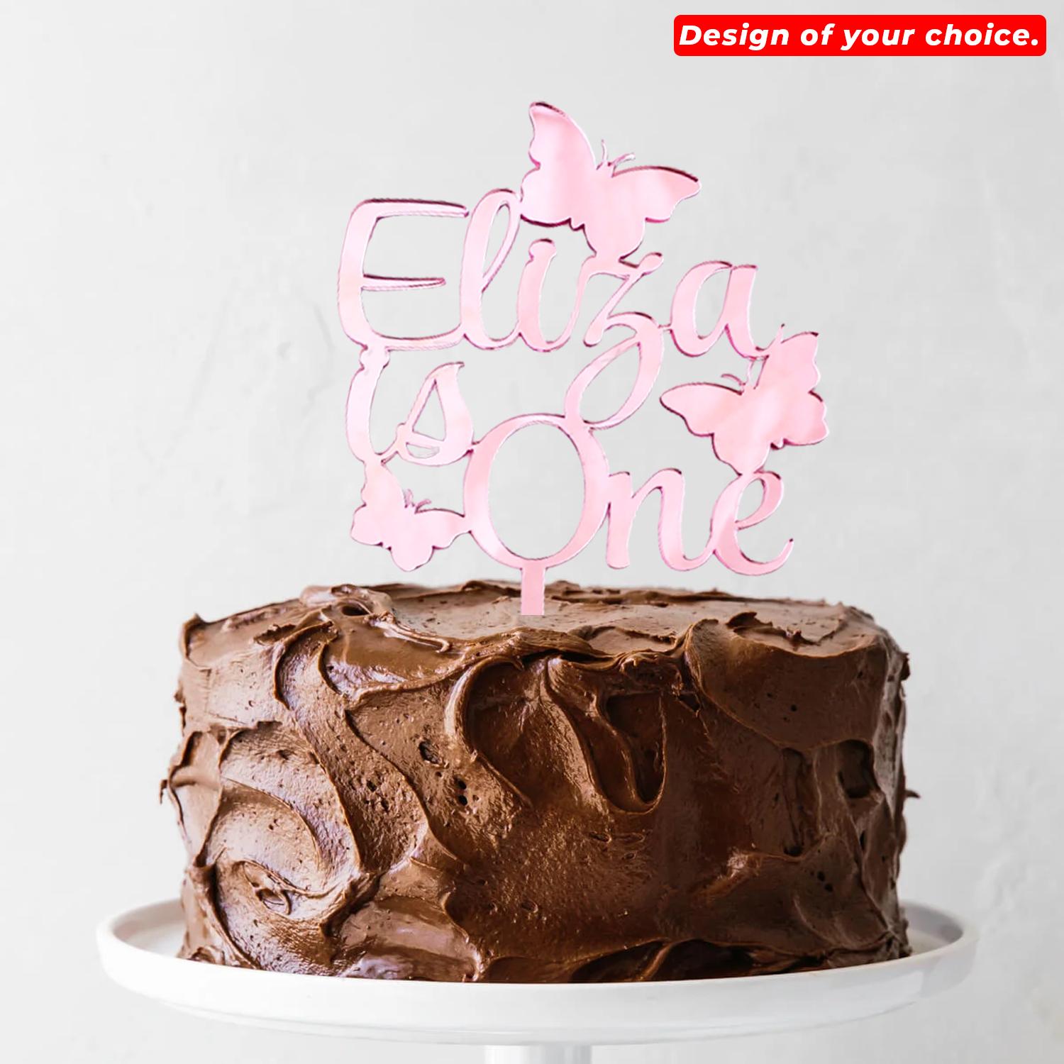 CUSTOMIZED MIRROR PINK ACRYLIC TOPPER 14CM X 20CM