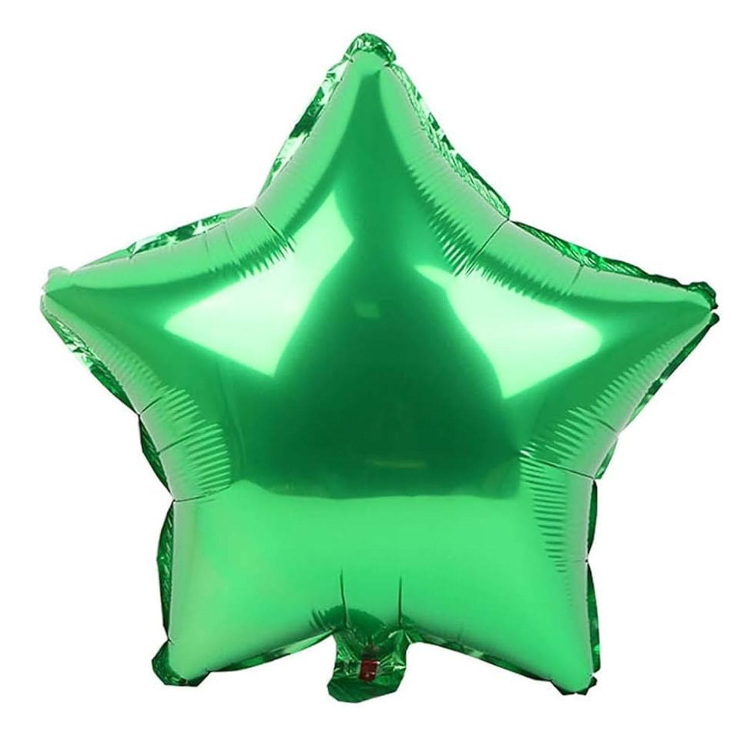 FOIL BALLOON 10 INCH STAR SHAPED DARK GREEN 1PC