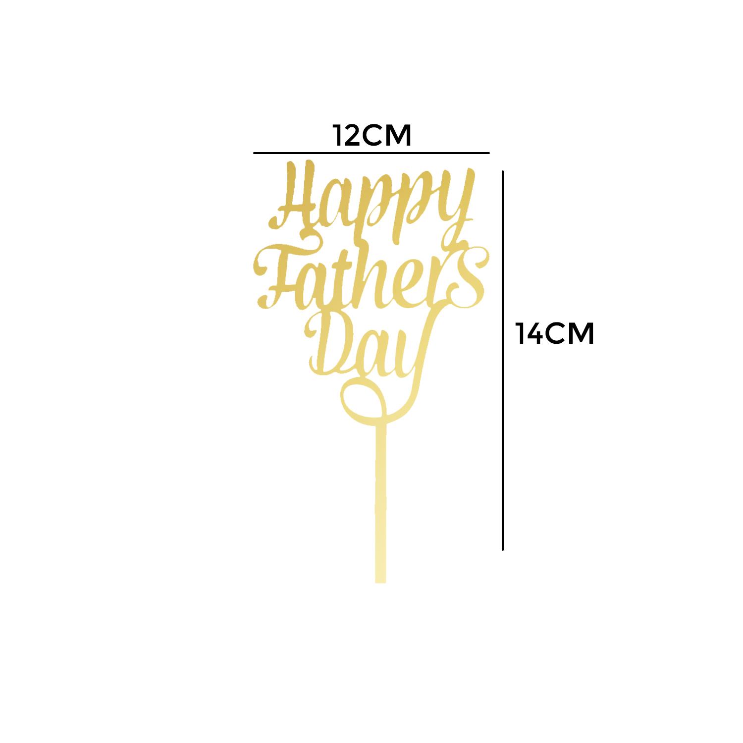 GOLD MIRROR ACRYLIC FATHERS DAY TOPPER NO 01