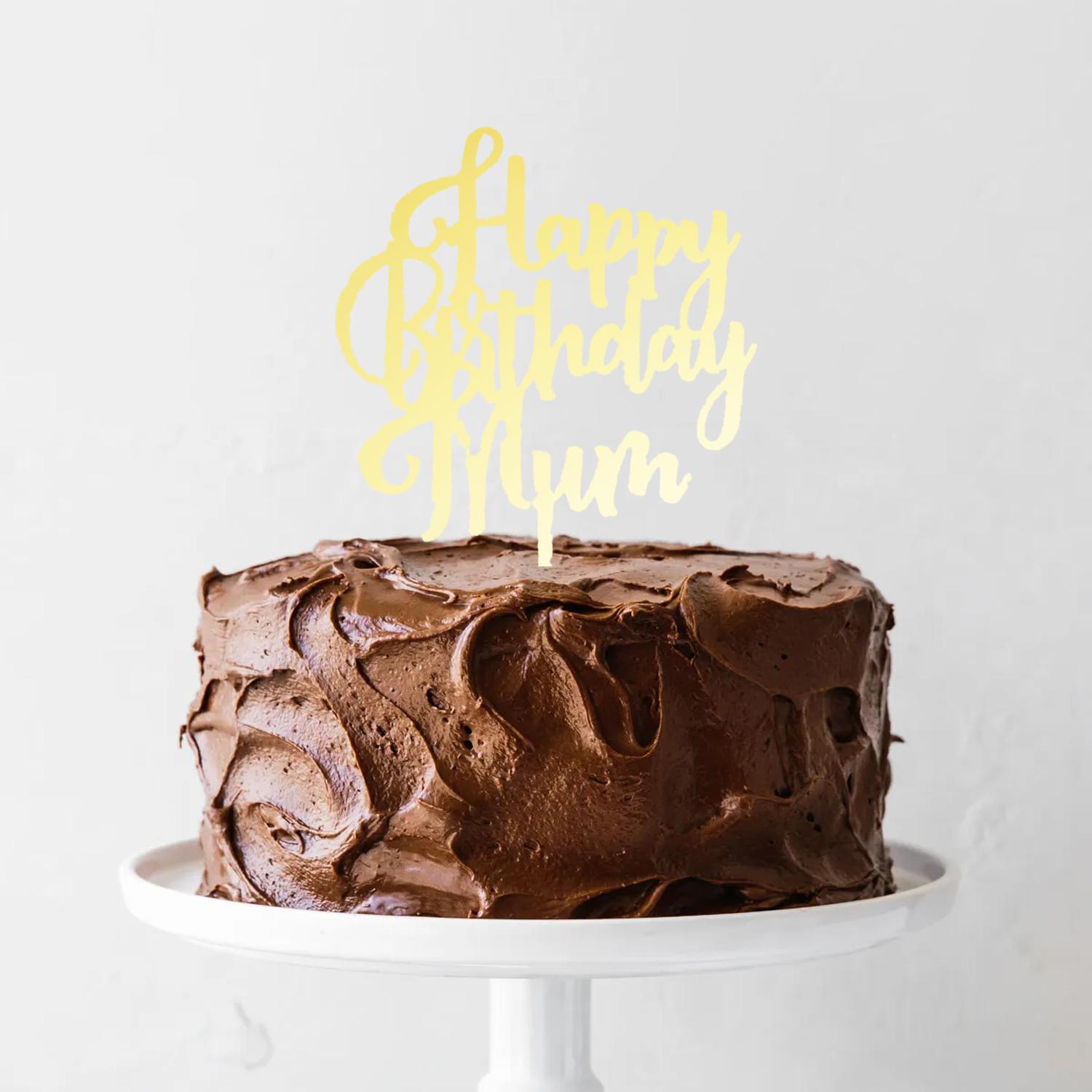 GOLD MIRROR ACRYLIC HAPPY BIRTHDAY TOPPER NO 01 BIRTHDAY SIGN