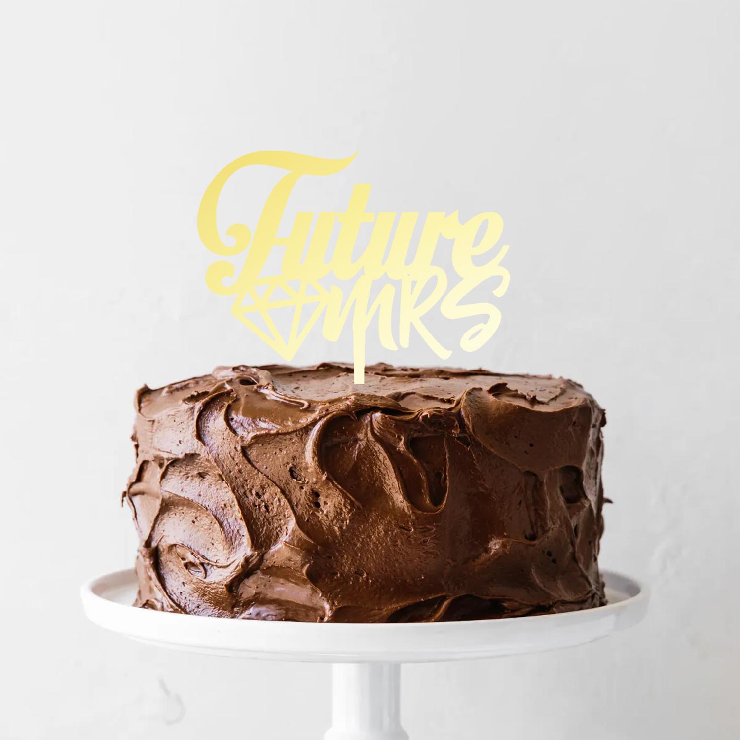 GOLD MIRROR BRIDAL SHOWER TOPPER FUTURE MRS