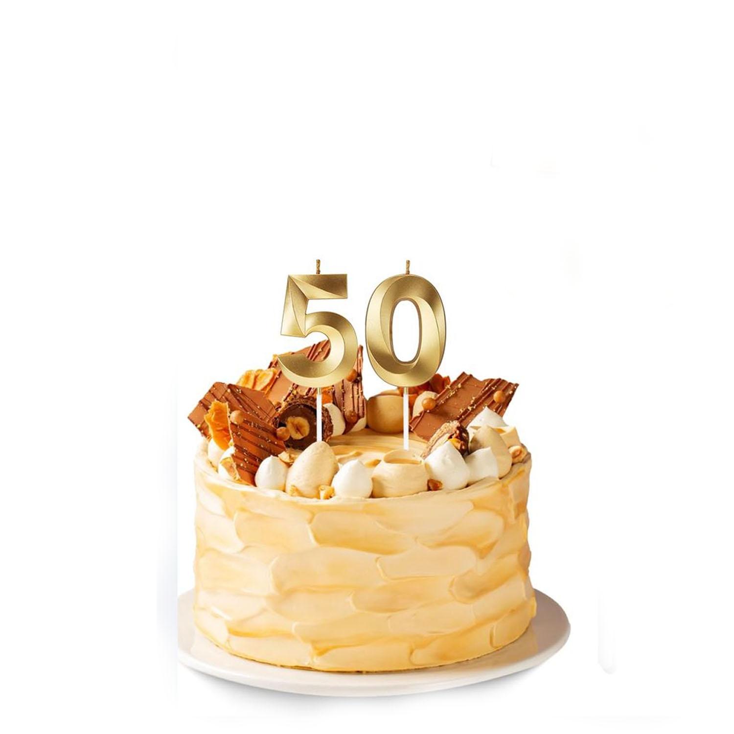 GOLD NUMBER CANDLE 5, BIRTHDAY CANDLES, GOLD CANDLES, CAKE NUMBER CANDLES ,PARTY CELEBRATION