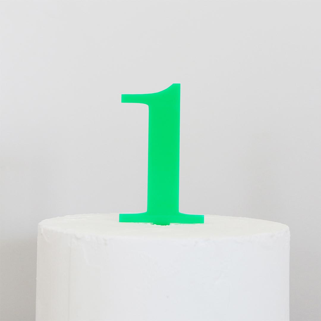 GREEN ACRYLIC HAPPY BIRTHDAY TOPPER NO 01