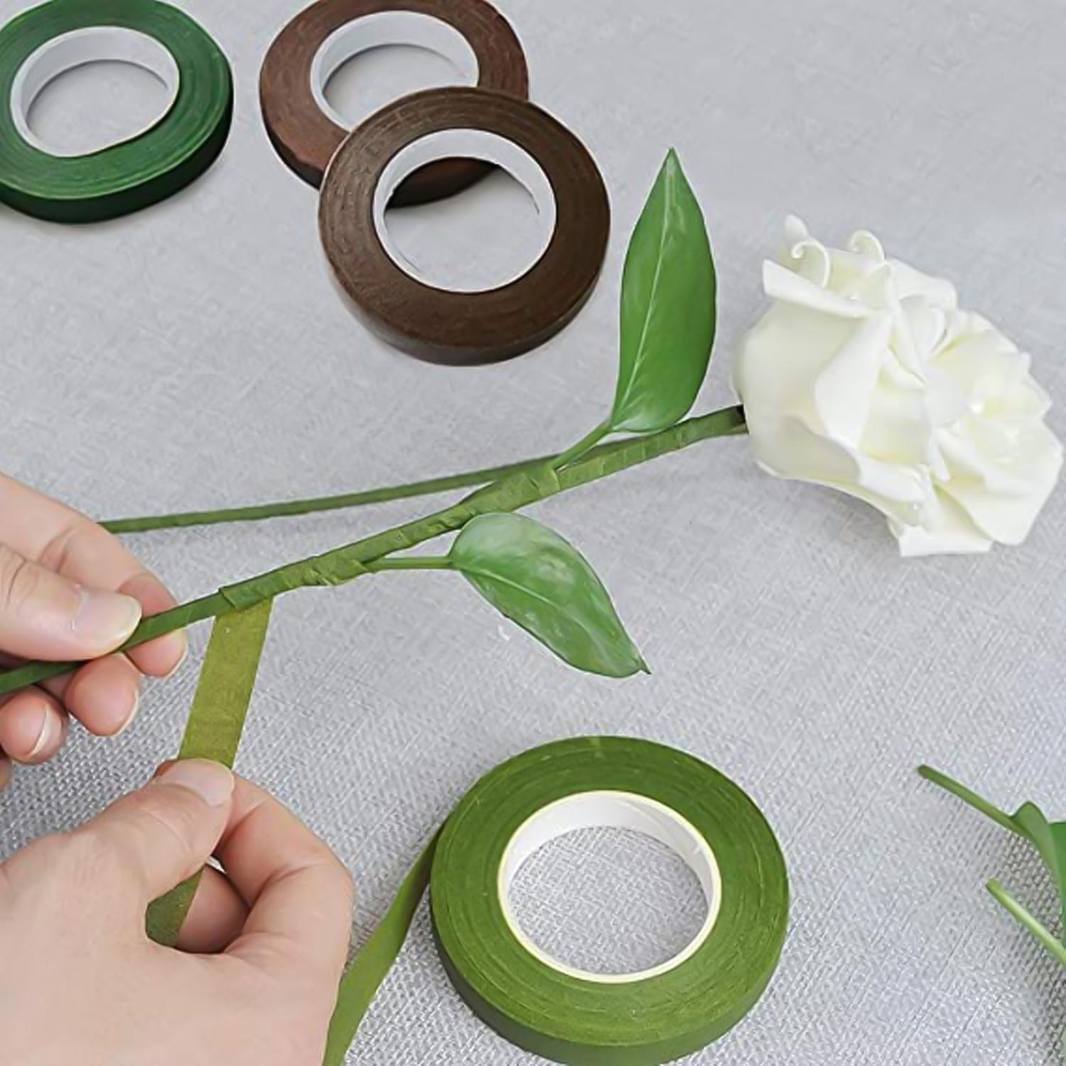 HAMILWORTH BROWN FLORAL TAPE HALF WIDTH 6MMX27M