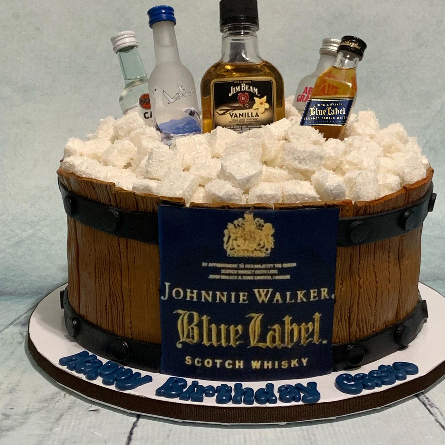 JOHNNIE WALKER BLUE MINIATURE MINI LIQUOR BOTTLE MINI WHISKEY 50ML