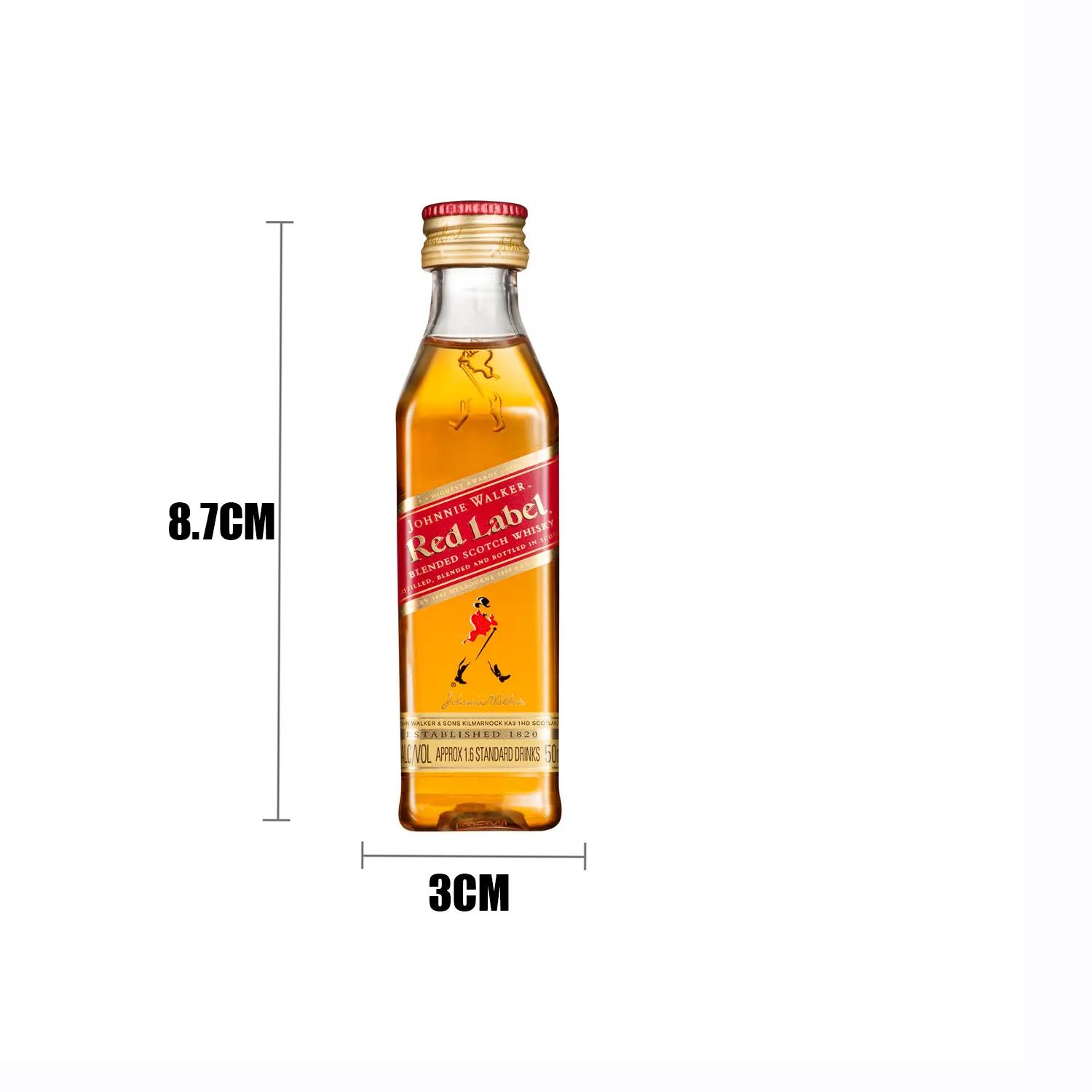JOHNNIE WALKER RED MINIATURE MINI LIQUOR BOTTLE MINI WHISKEY 50ML