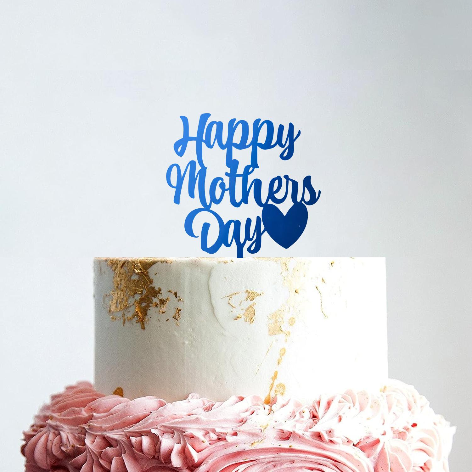 MIRROR BLUE ACRYLIC MOTHERS DAY TOPPER NO 01