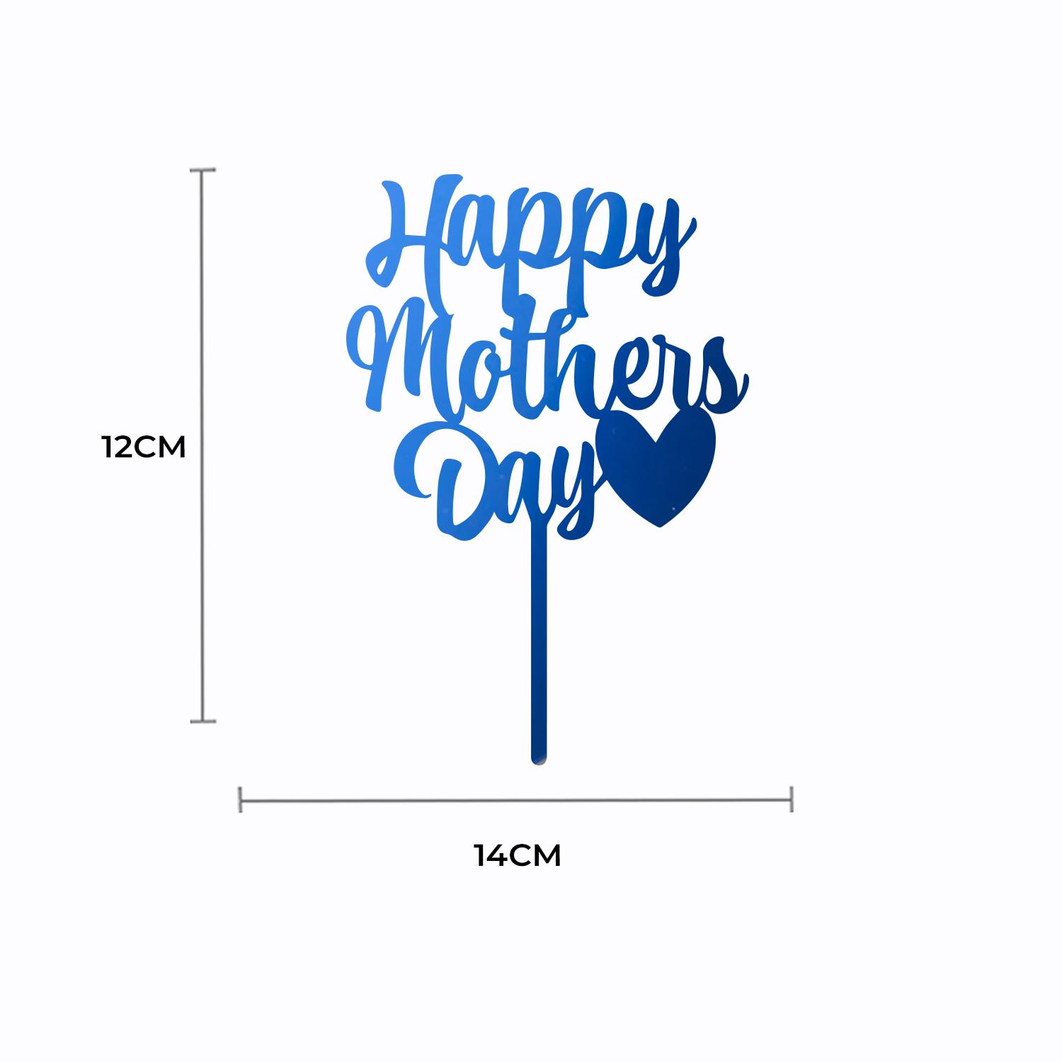MIRROR BLUE ACRYLIC MOTHERS DAY TOPPER NO 01