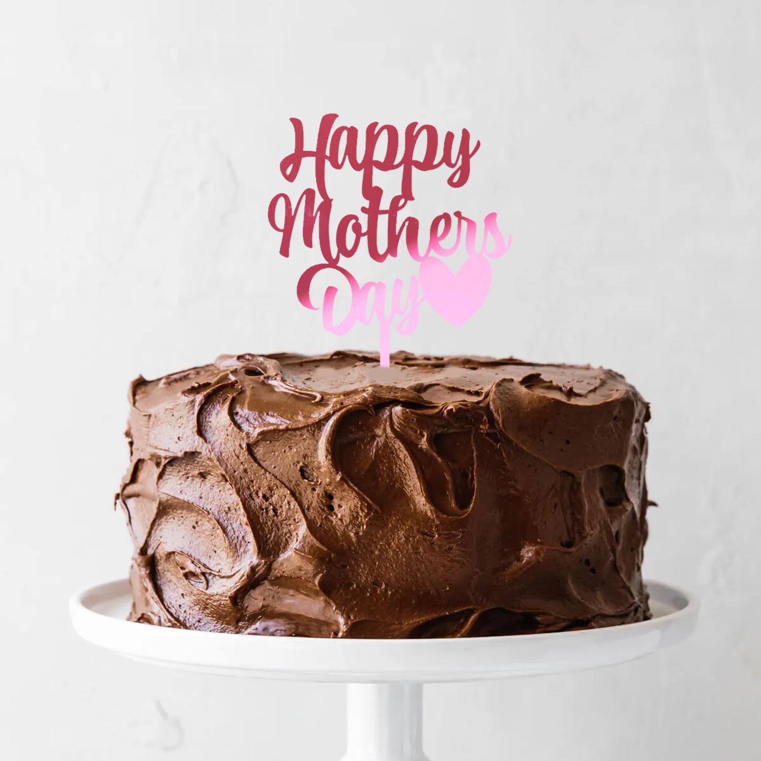 MIRROR PINK ACRYLIC MOTHERS DAY TOPPER NO 01