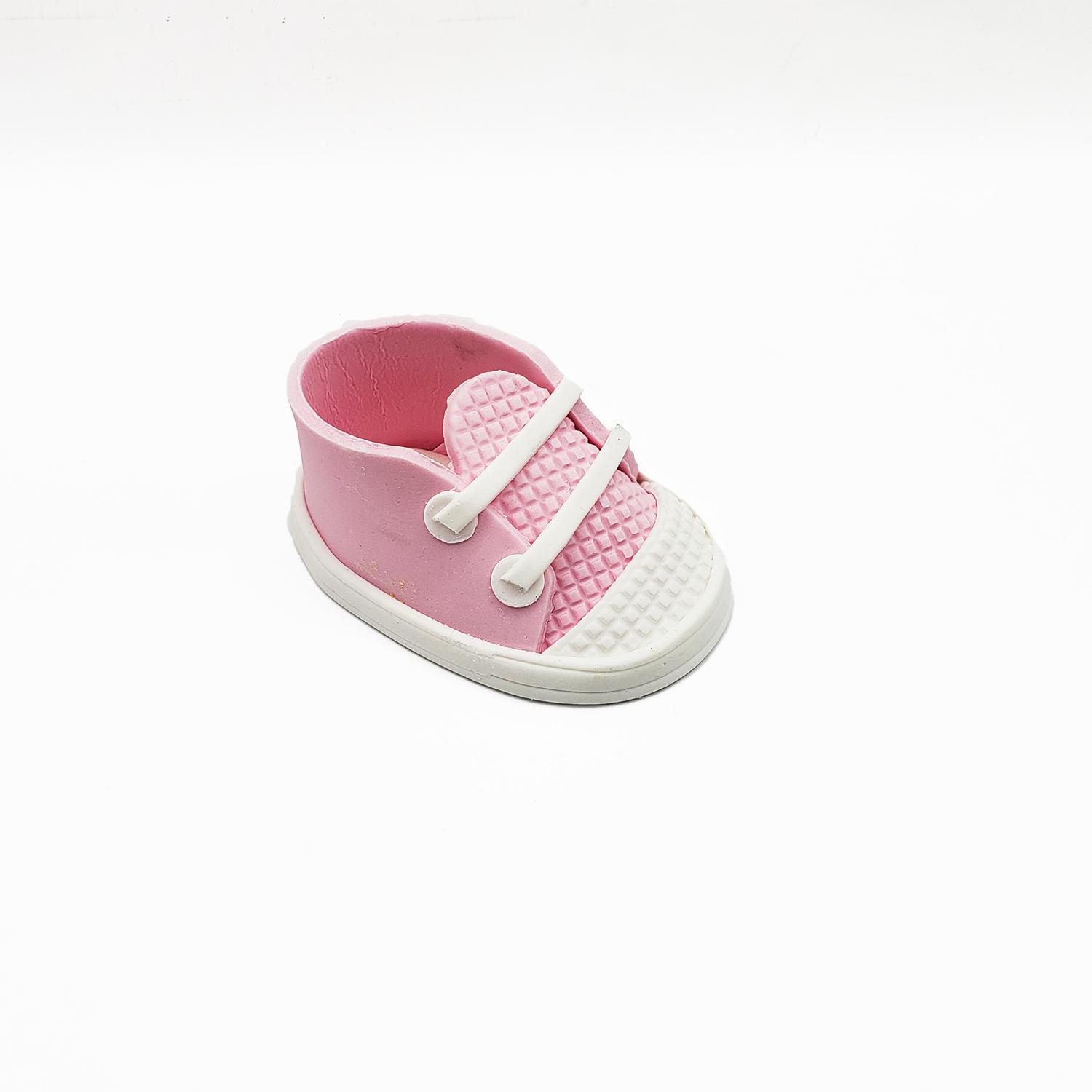 PURPLE SUGARCRAFT EDIBLE CANVAS PINK BABY BOOTIES