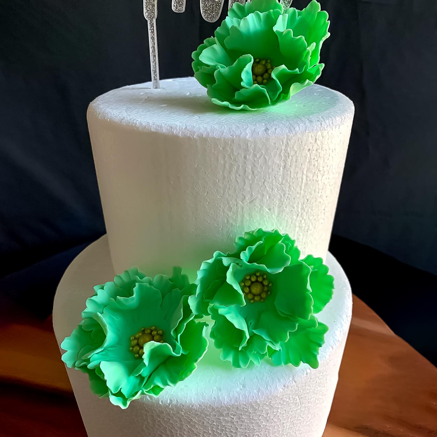 PURPLE SUGARCRAFT GREEN EDIBLE PEONY FLOWERS