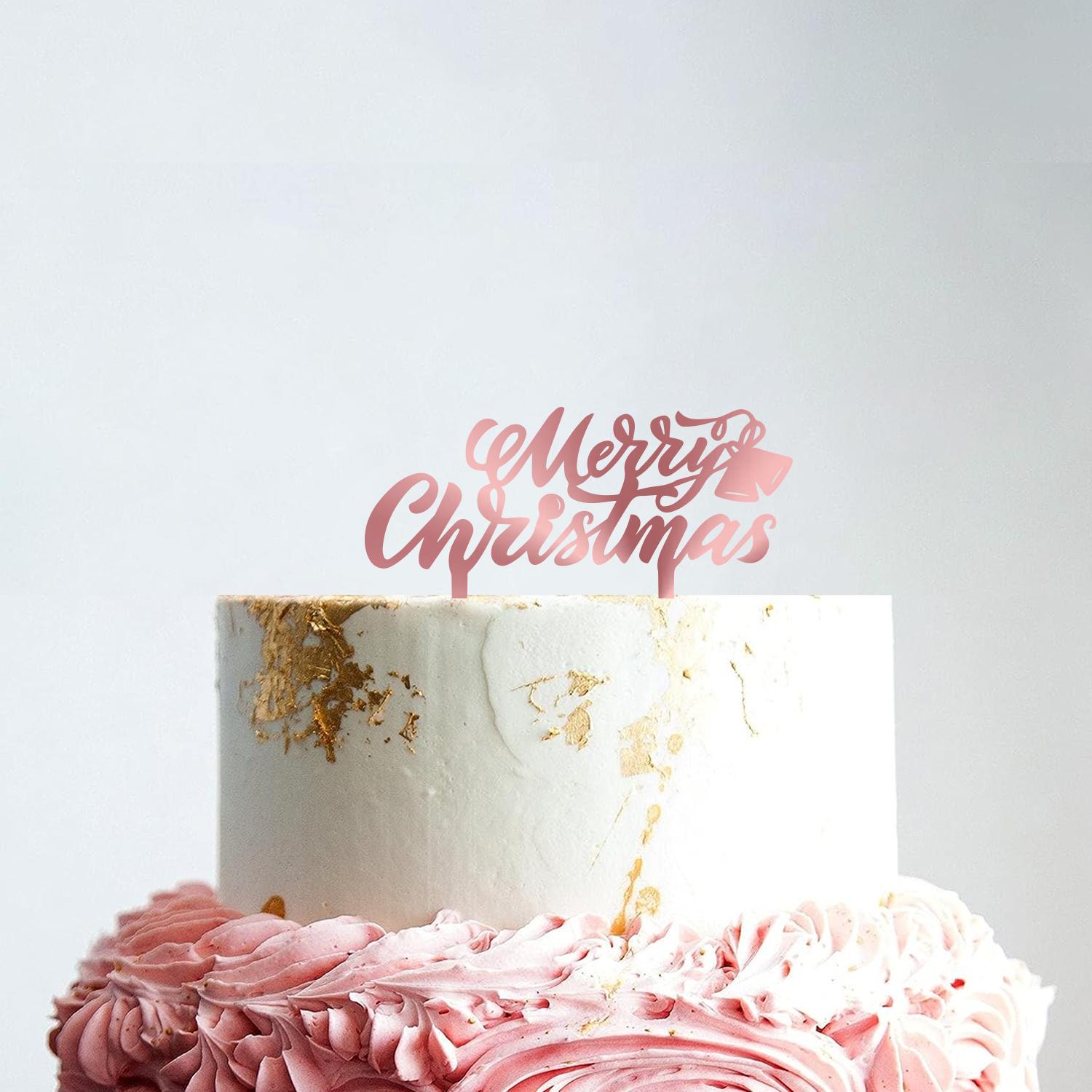 ROSE GOLD ACRYLIC CHRISTMAS TOPPER NO 01