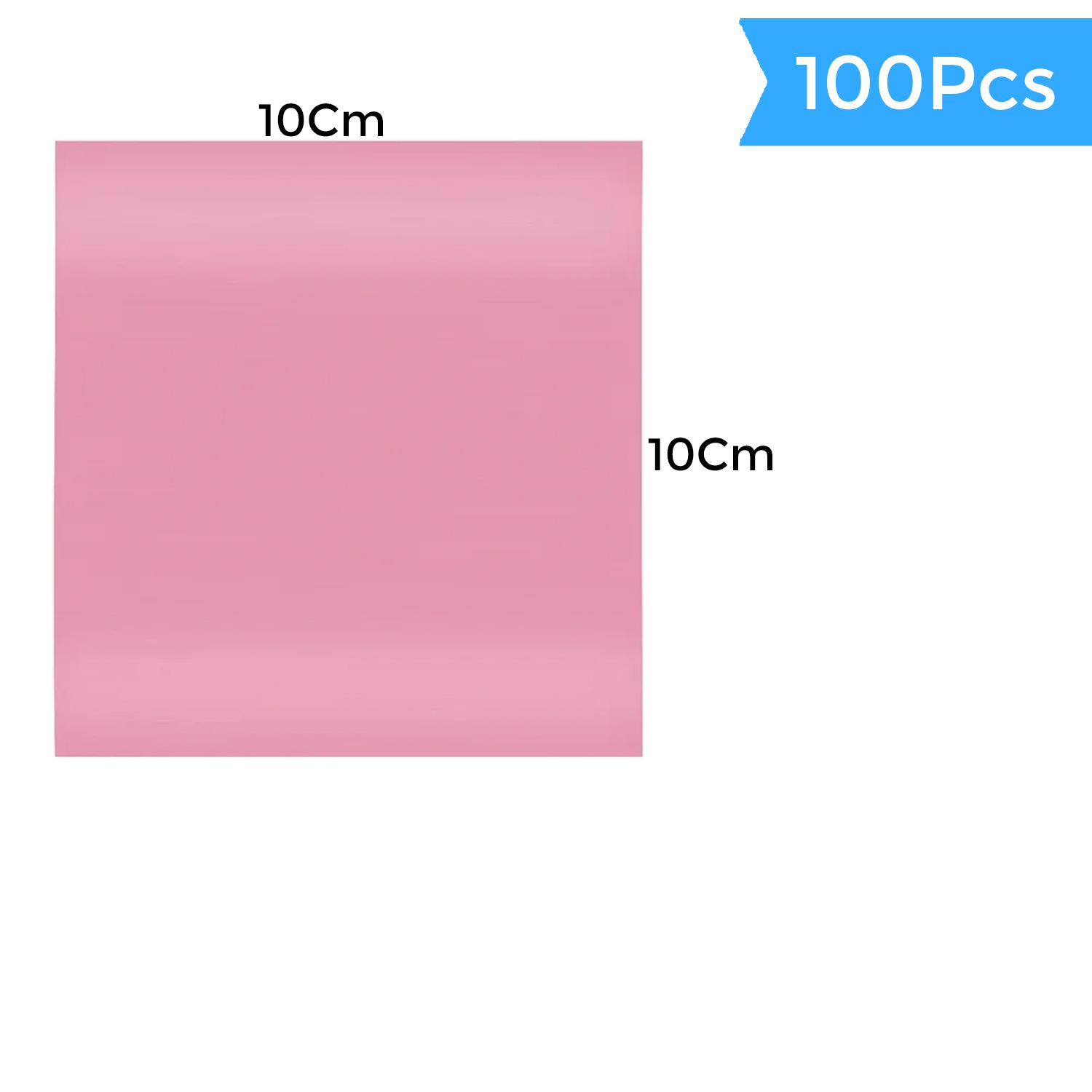 ROSE PINK CHOCOLATE WRAPPERS 10X10CM 100PCS