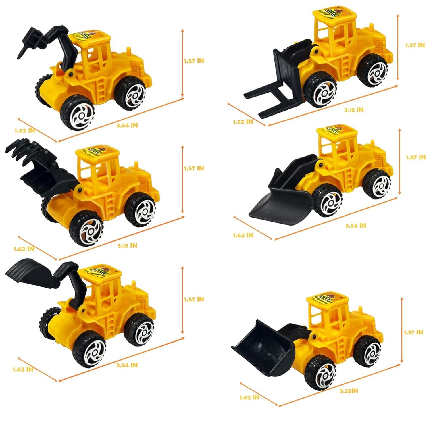 SET OF 6 CONSTRUCTION PLASTIC SIGN TOPPER