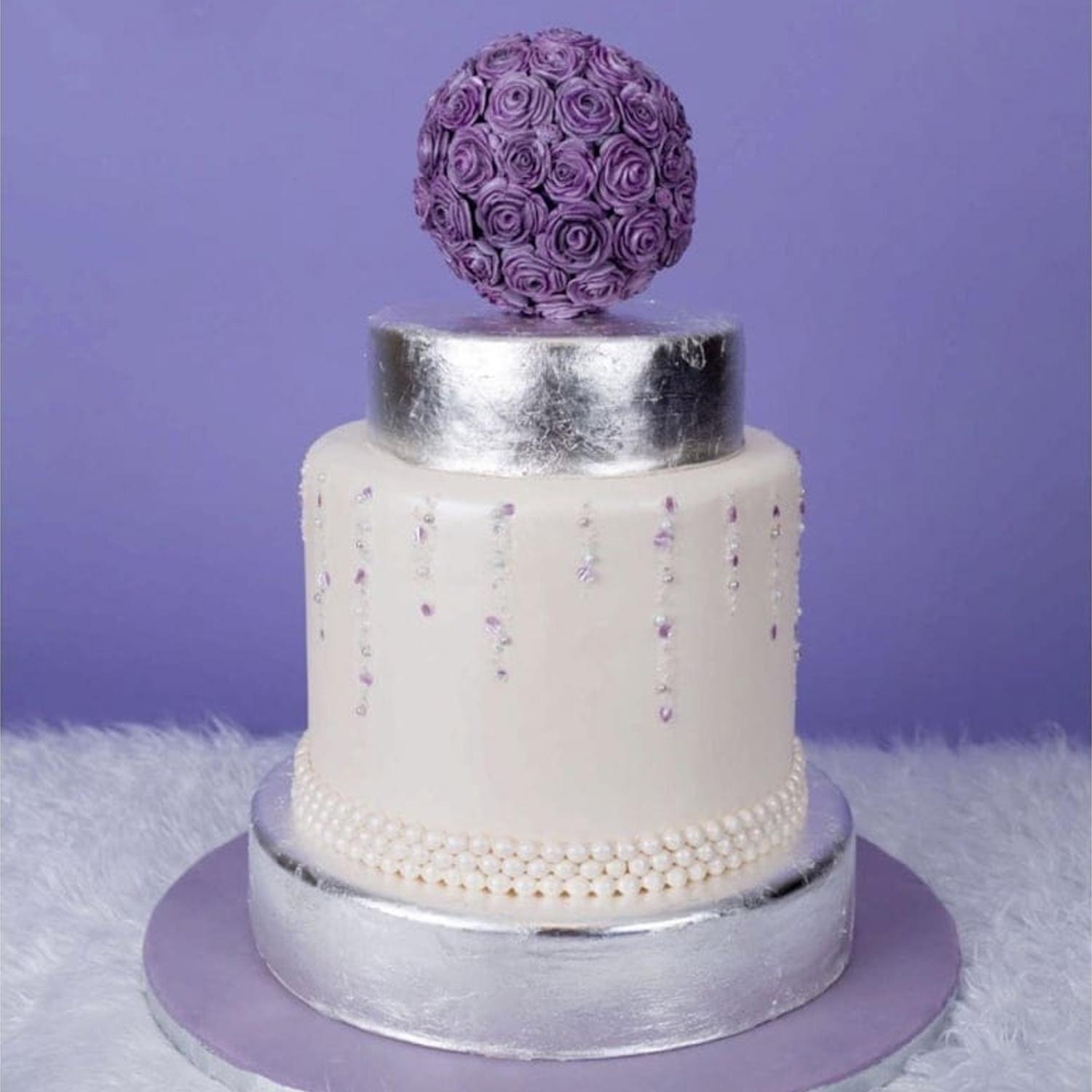 SUGARFLAIR 24 CARAT SILVER LEAF TRANSFER 100% EDIBLE DECORATION SHEET