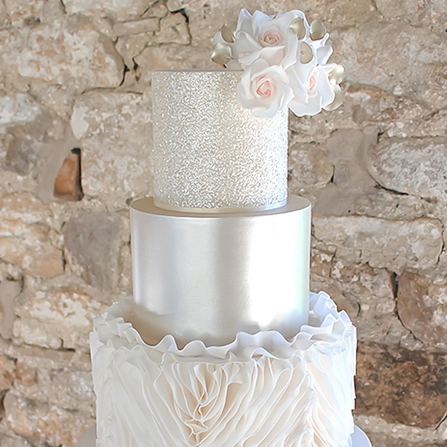 SUGARFLAIR GLITTER PEARL WHITE AIRBRUSH COLOUR 60MLS