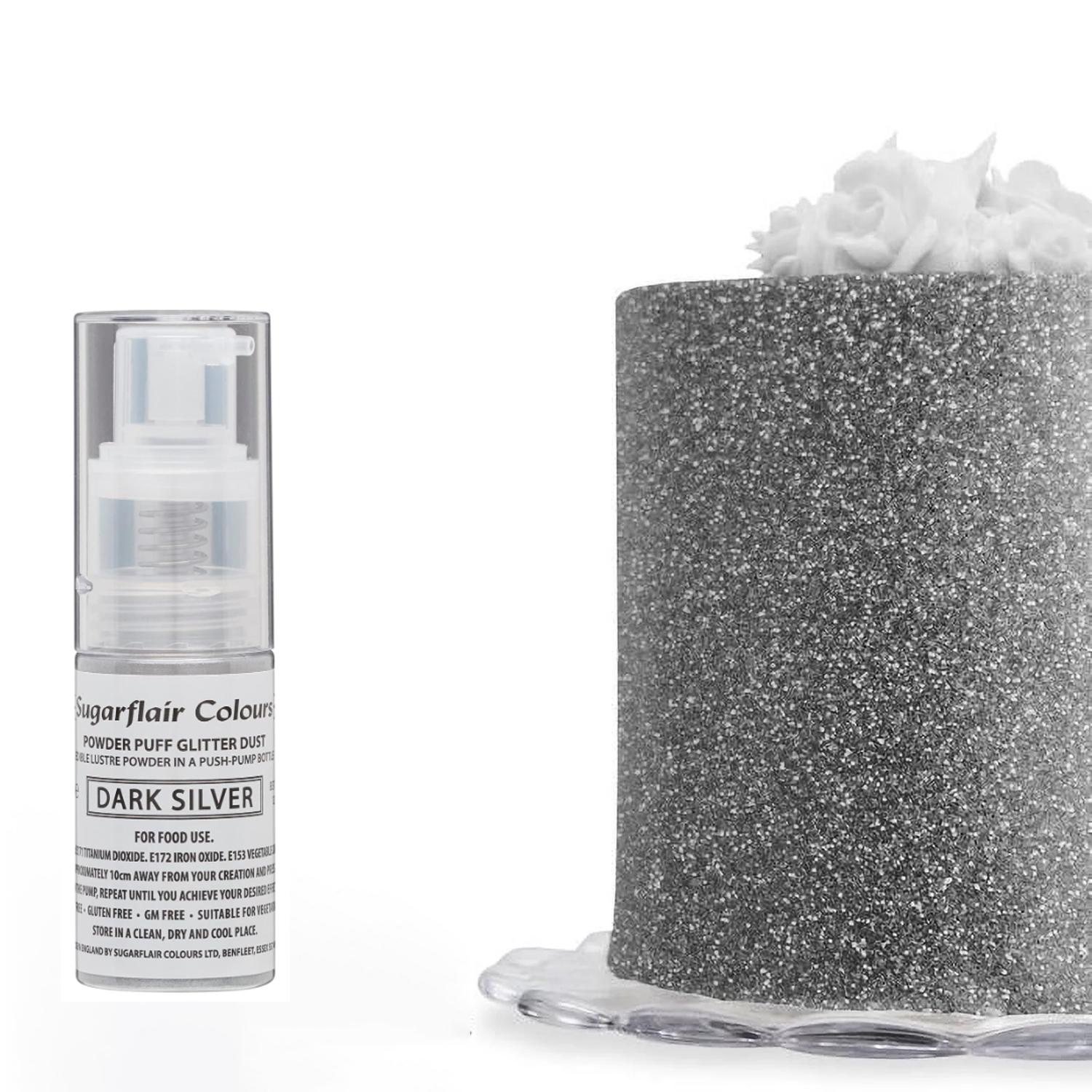 SUGARFLAIR POWDER PUMP SPRAY DARK SILVER 10G